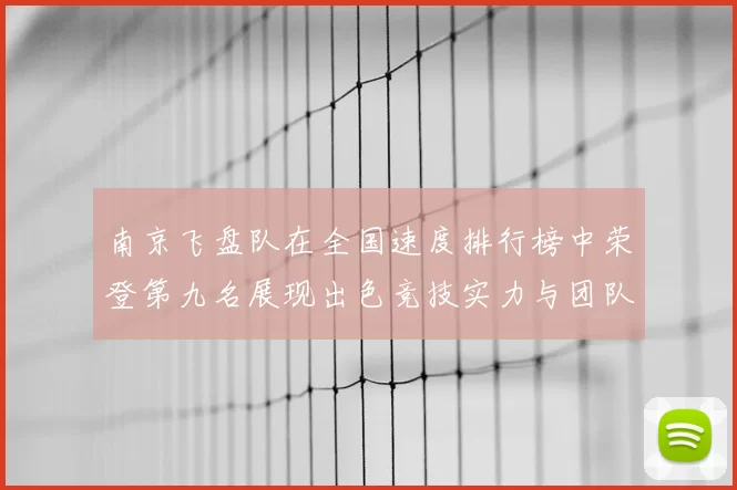 南京飞盘队在全国速度排行榜中荣登第九名展现出色竞技实力与团队精神