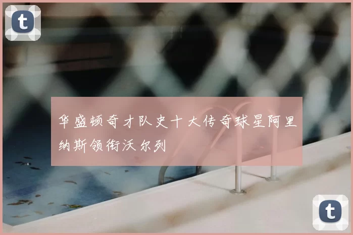 华盛顿奇才队史十大传奇球星阿里纳斯领衔沃尔列