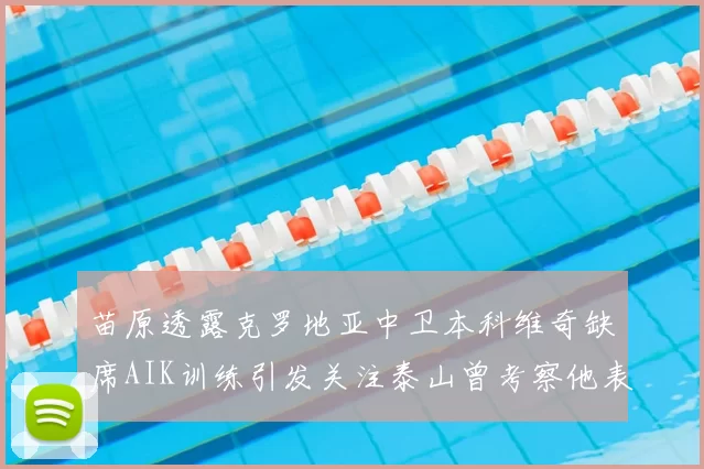 苗原透露克罗地亚中卫本科维奇缺席AIK训练引发关注泰山曾考察他表现